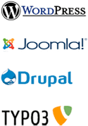 WordPress, Joomla, Drupal, TYPO3
